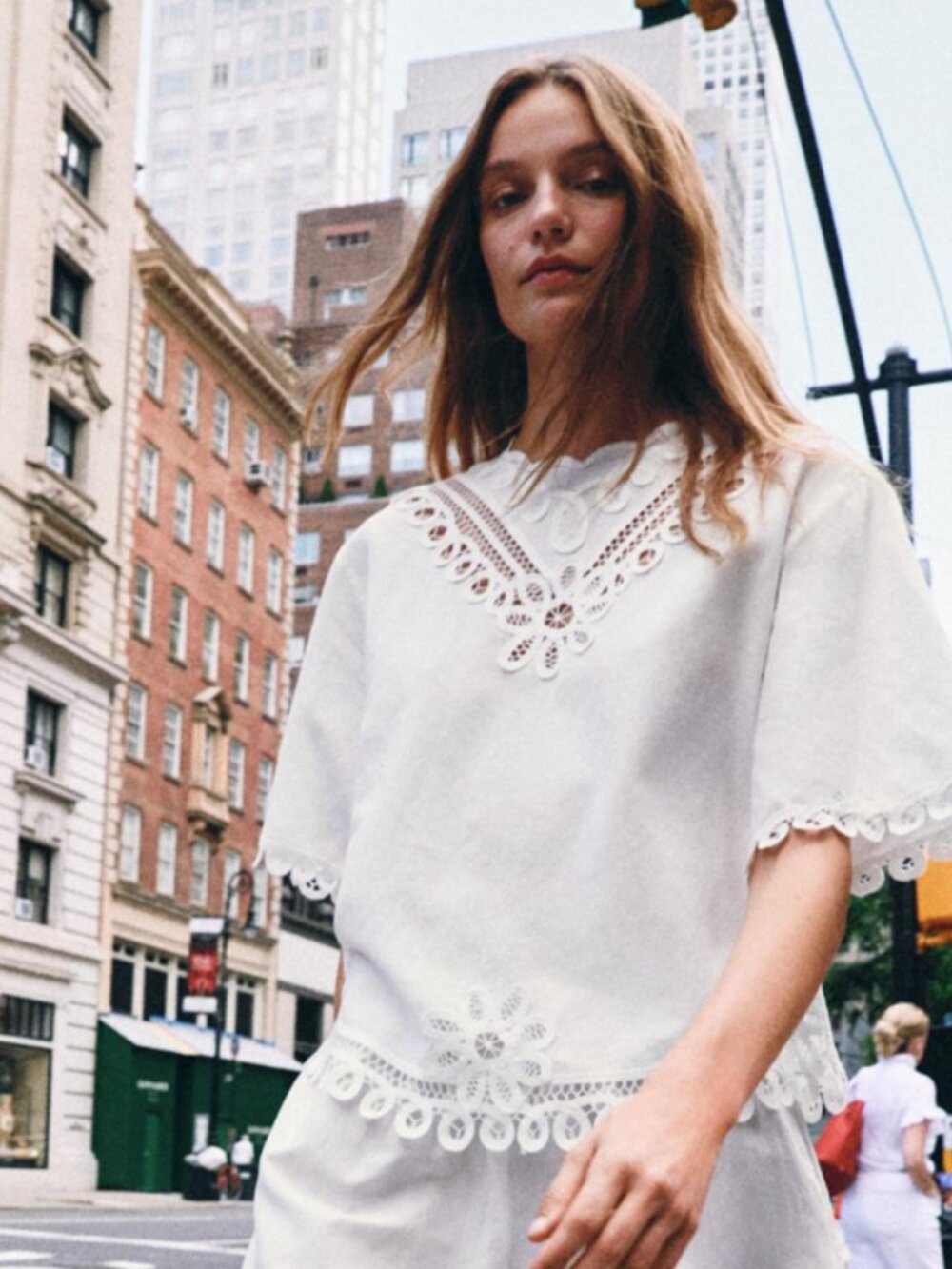ZARA EMBROIDERED LINEN BLEND SHIRT ZW COLLECTION